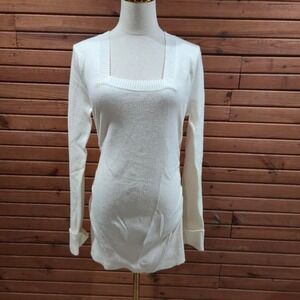 Y2K Coquette Womens Size  Small Square Neck Micro Mini Sweater Dress
